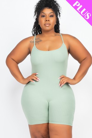 PLUS SIZE SHORTS ROMPER