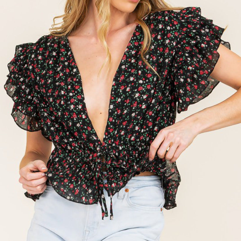 LIZ FLORAL TOP
