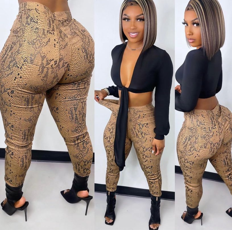 Brazilian Jeans- Anaconda Print