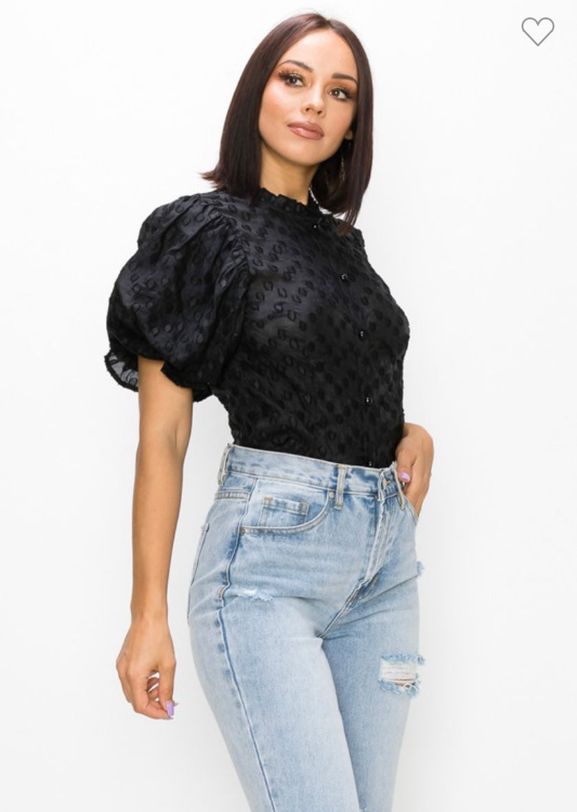 Jacquard Dot Top