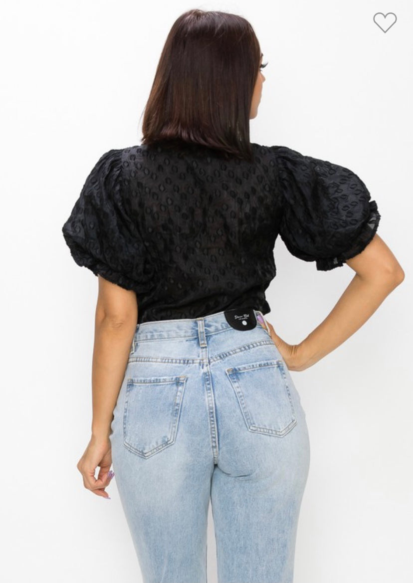 Jacquard Dot Top