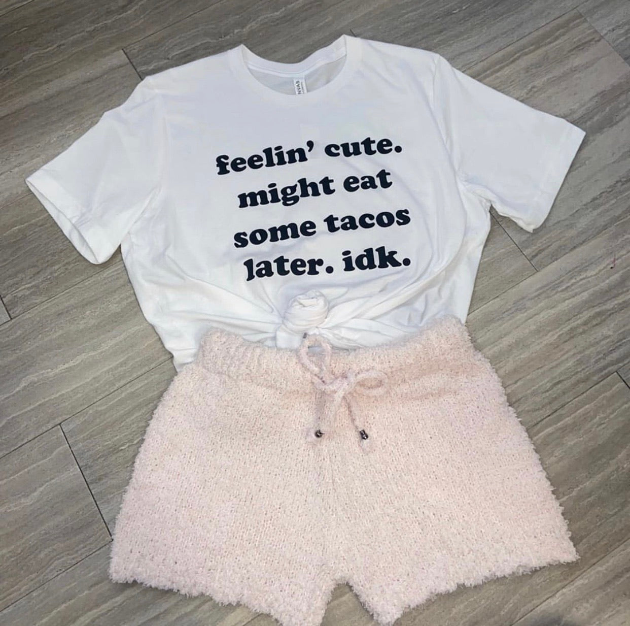 Cozy knit lounge shorts