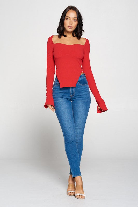 Lovely Sweetheart Long Sleeve Top