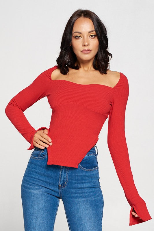 Lovely Sweetheart Long Sleeve Top