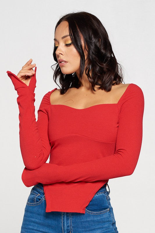 Lovely Sweetheart Long Sleeve Top