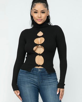 Bow Turtleneck Sweater