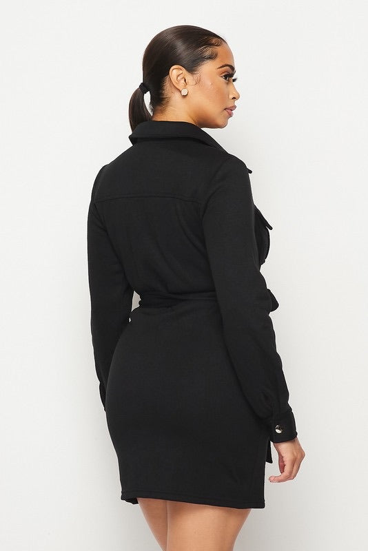 Sarabi Zip Front Cargo Dress