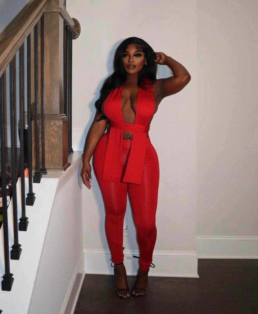 Pushing P 2pc Wrap Top and Legging Set