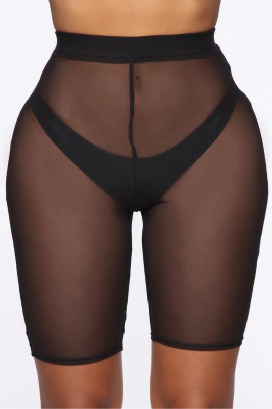 Mesh biker shorts