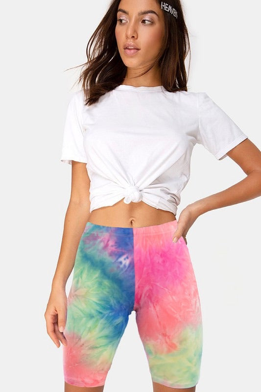 Living color biker shorts