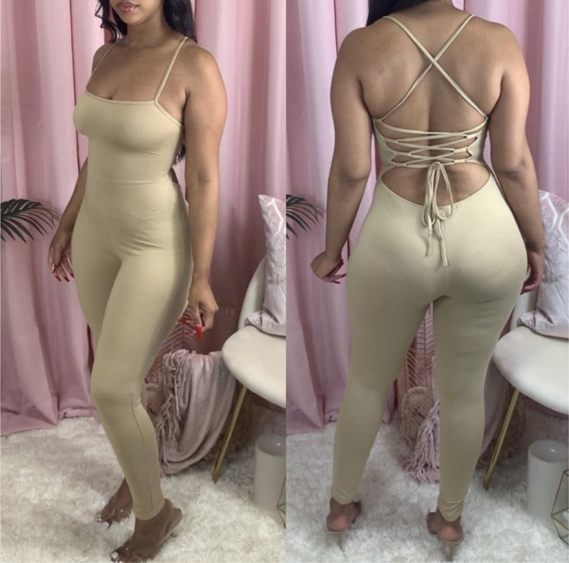 Lace Up Jumpsuit