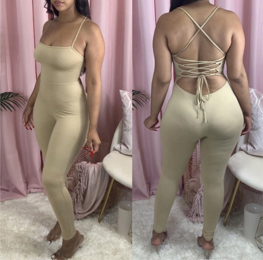 Lace Up Jumpsuit
