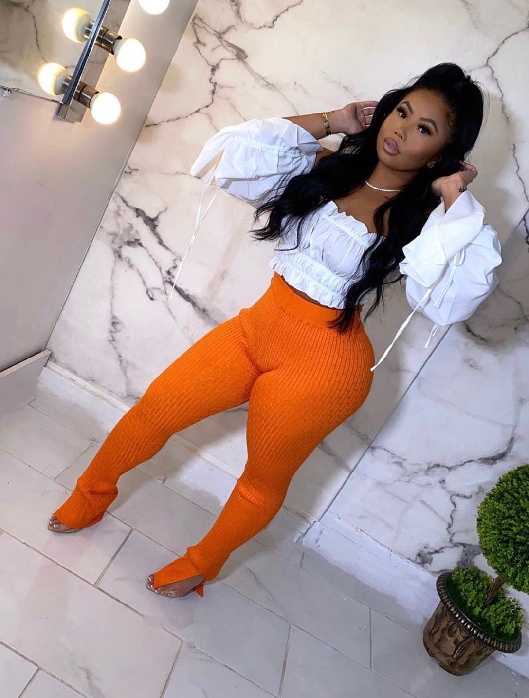 Knit High waisted Pants