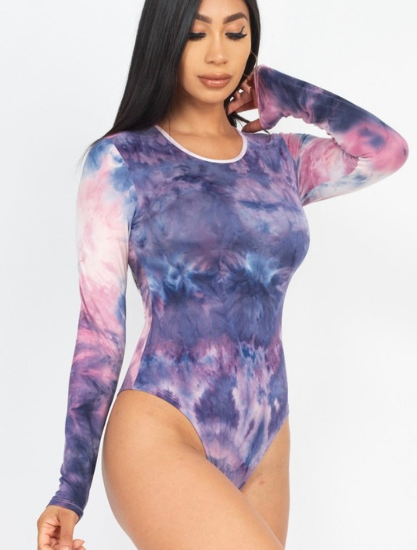 Tie Dye Long Sleeve Bodysuit