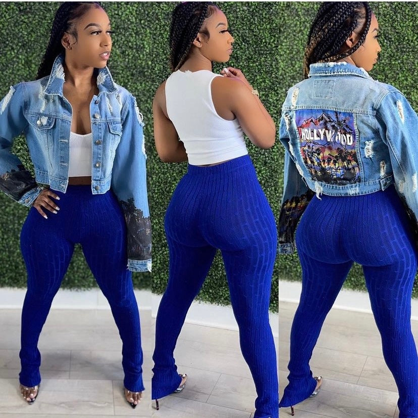 Hollywood Crop Denim Jacket