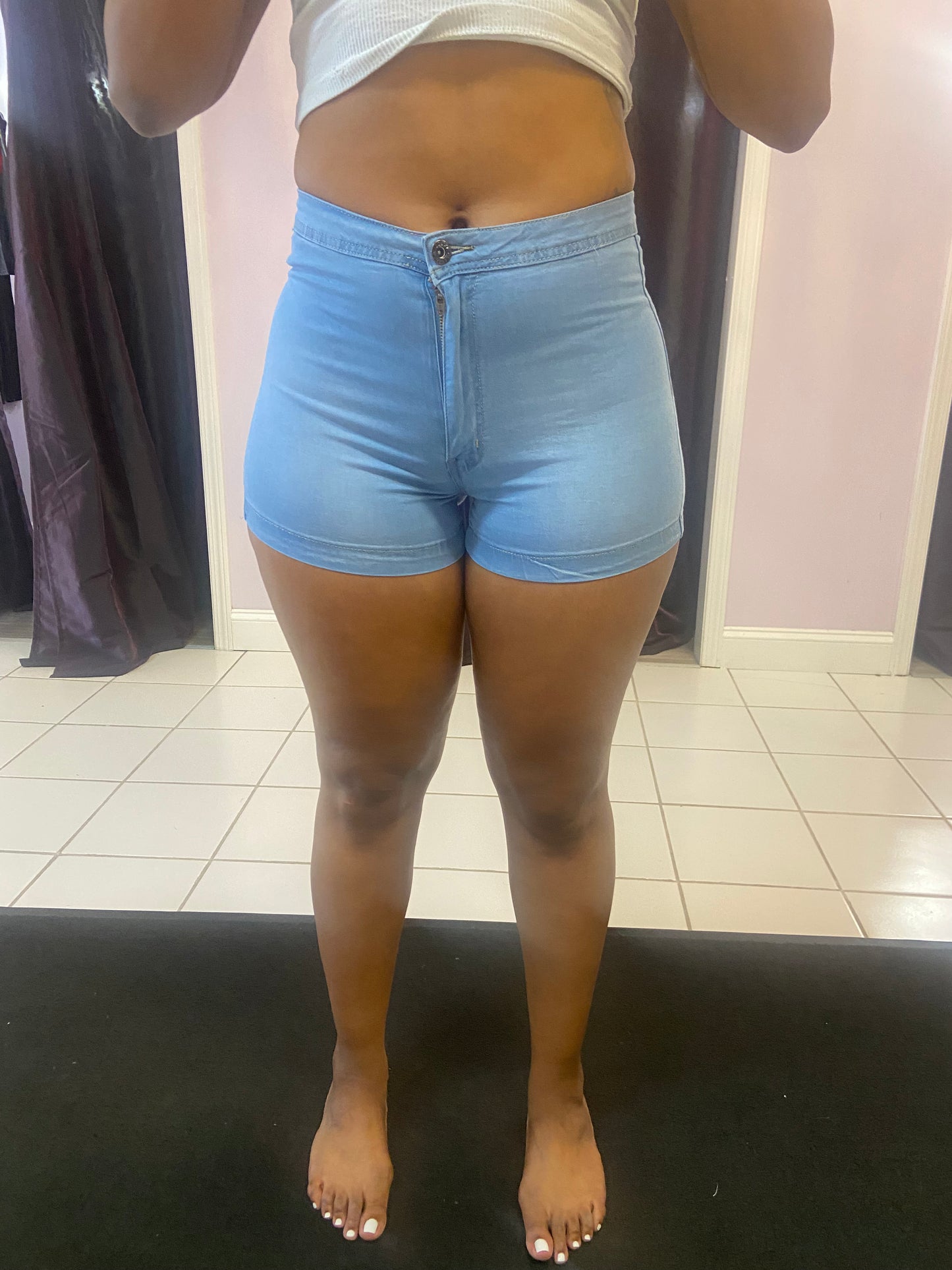 Light Wash Denim Shorts